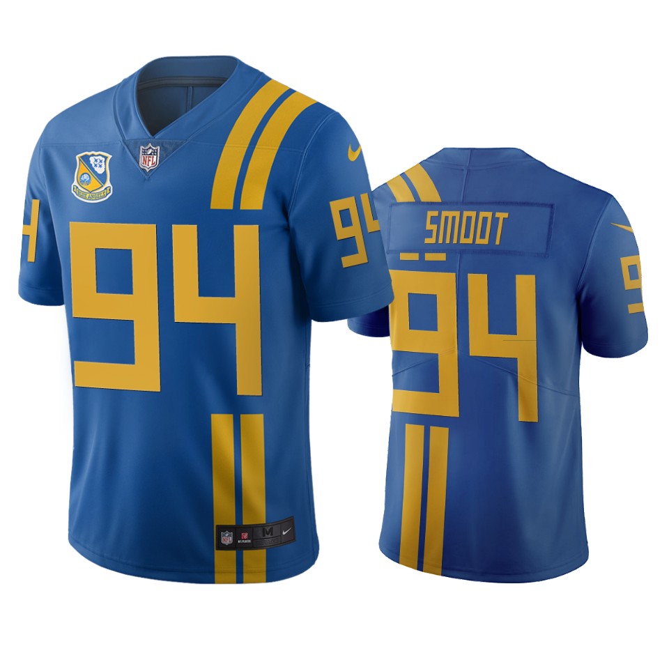 Men Nike Jacksonville Jaguars 94 Dawuane Smoot Royal Vapor Limited City Edition NFL Jersey